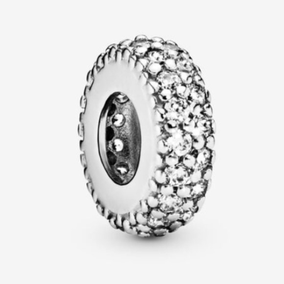 Pandora Clear Sparkle CZ Inspiration Within Spacer Sparkly Bead Charm - Picture 1 of 6